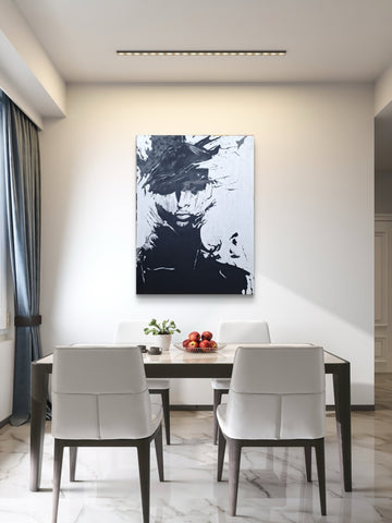 Black & White | Hand Painting Black & White | Hand Painting