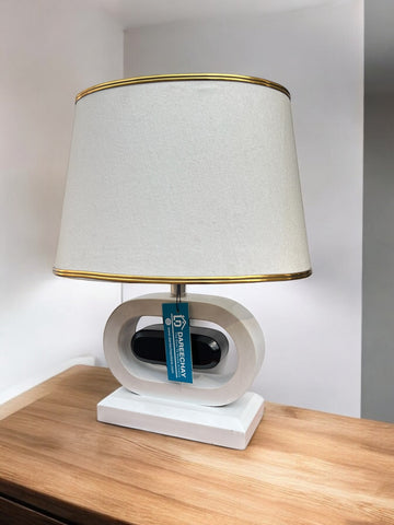 Oval Wooden Lamp | Pair for Side Tables Oval Wooden Lamp | Pair for Side Tables