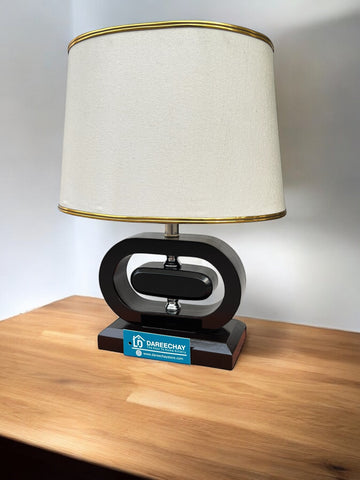 Oval Wooden Lamp | Pair for Side Tables Oval Wooden Lamp | Pair for Side Tables
