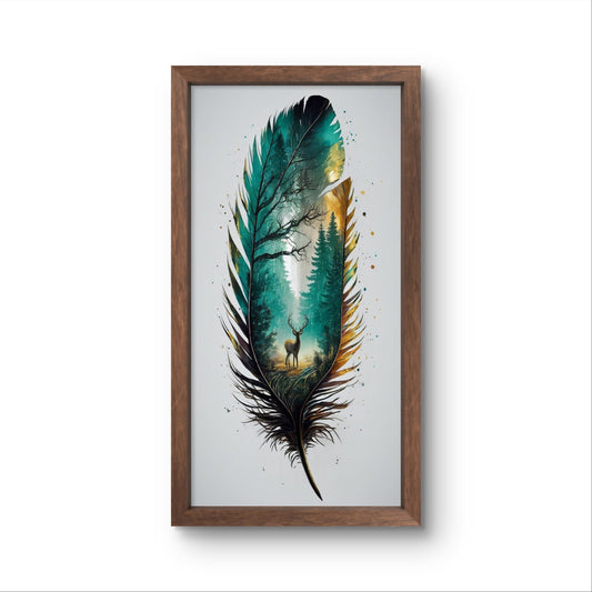 Deer & Leaf | Creature Wall Art Frame