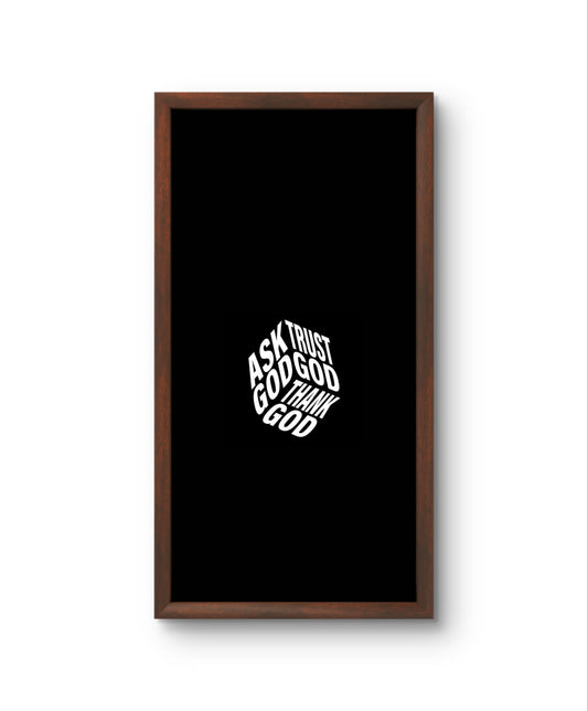 Ask Trust Thank | Religious Wall Art Frame