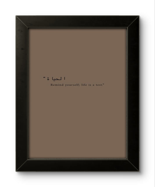 Life is a Test | Islamic Wall Art Frame