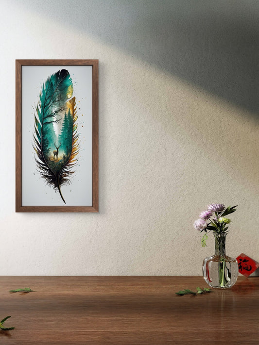 Deer & Leaf | Creature Wall Art Frame