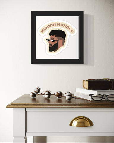 Kehndi Hundi C | Funny Wall Art Frame