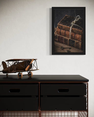 Old Books | Vintage Wall Art Frame