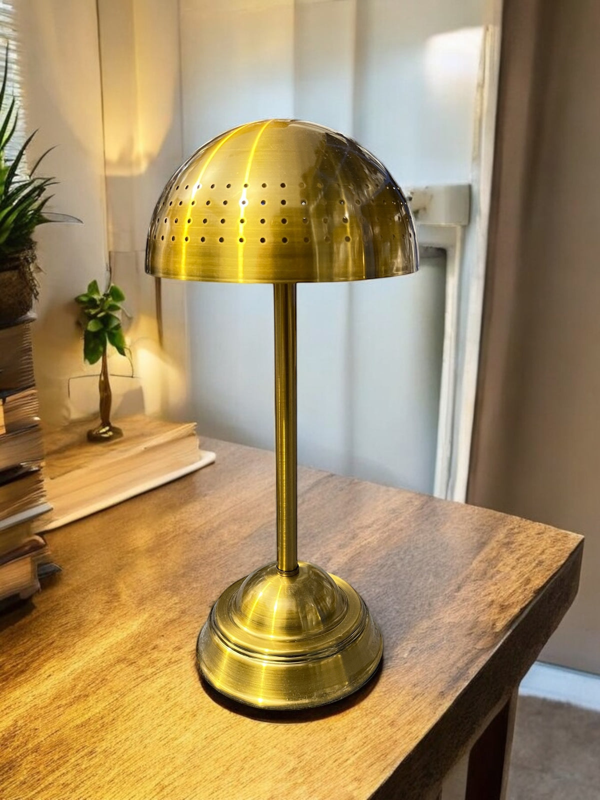 Umbrella Golden Lamp | Pair for Side Tables