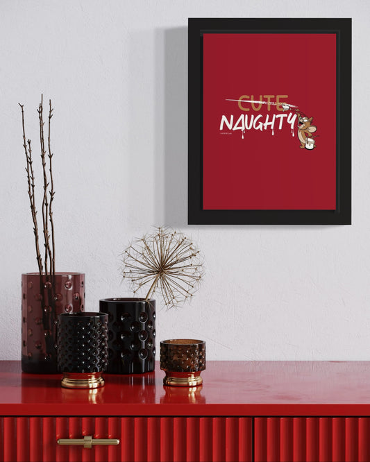 Naughty | Funny Wall Art Frame