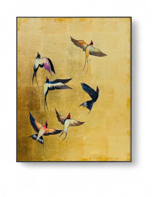 Flock of Birds | Hand painting