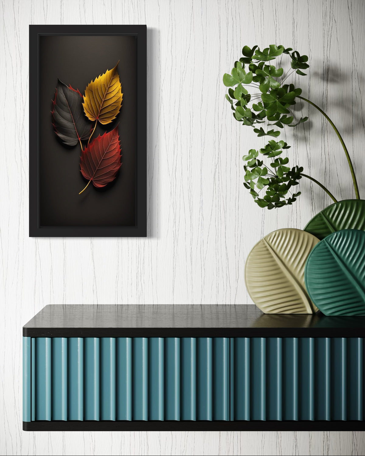 Digital Leaf Print | Modern Wall Art Frame