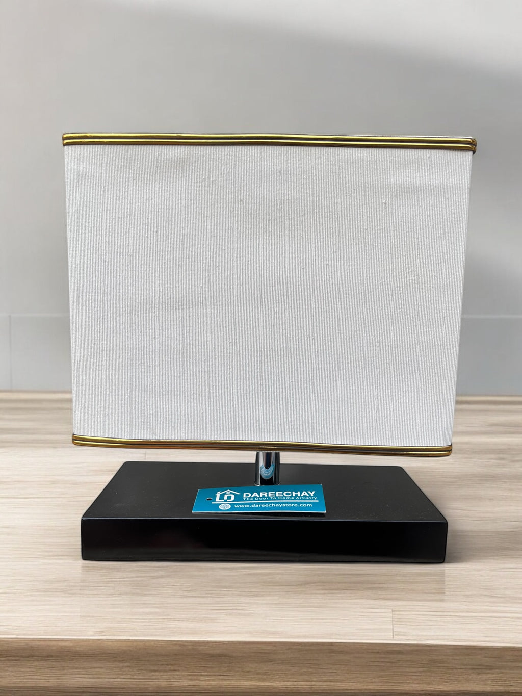 Square Wooden Lamp | Pair for Side Tables