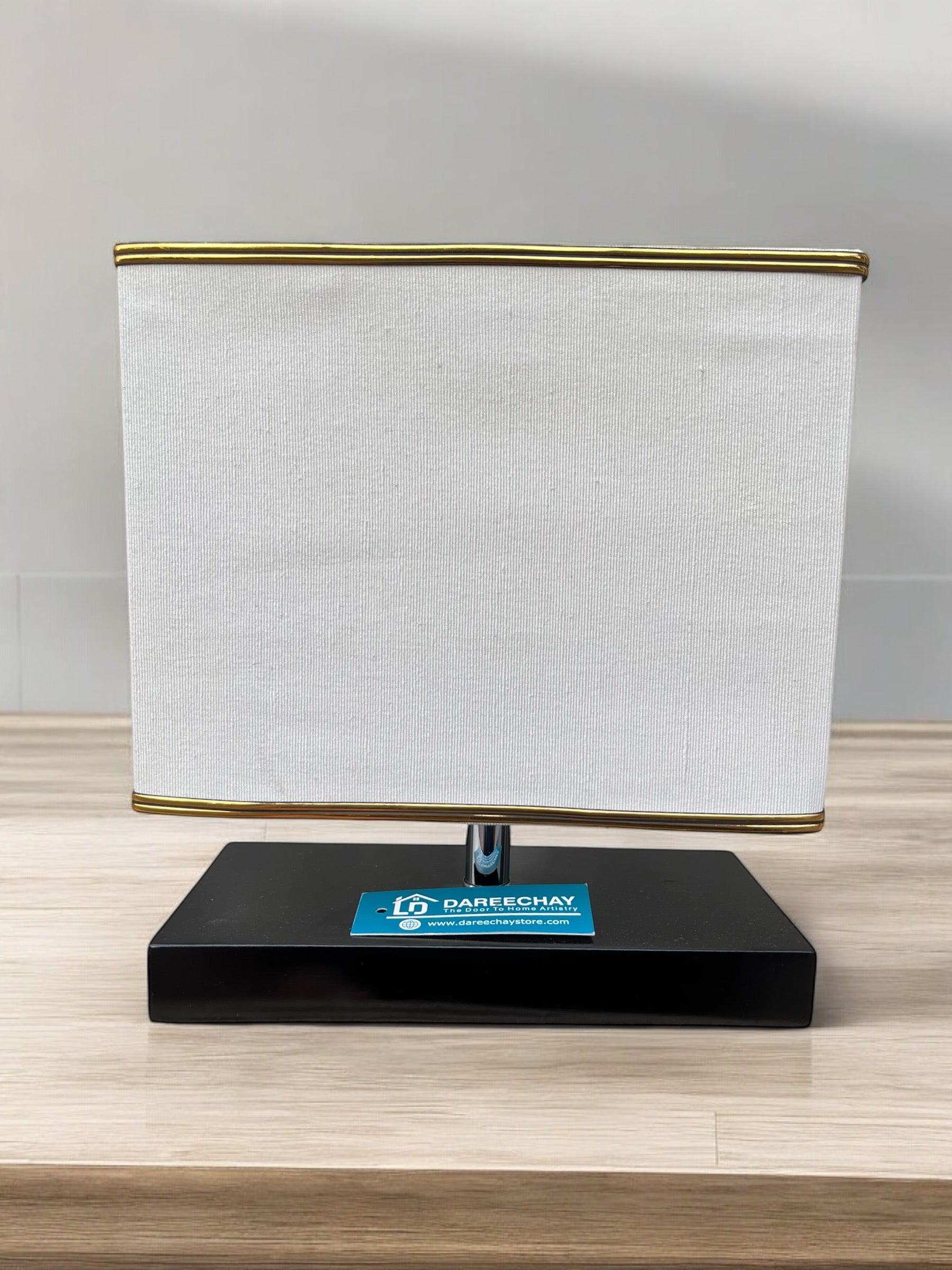 Square Wooden Lamp | Pair for Side Tables