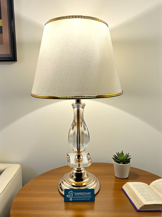 Crystal Gold Lamp | Pair for Side Tables