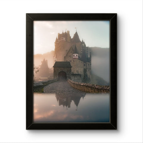 Castle in Mountains | Vintage Wall Art Frame