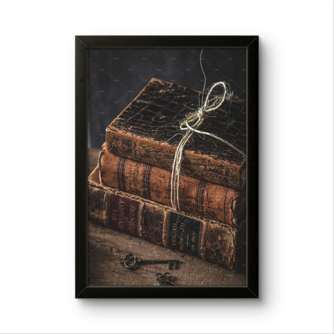 Old Books | Vintage Wall Art Frame