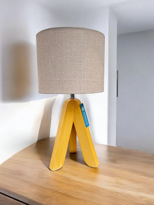 Tripod Wooden Lamp | Pair for Side Tables