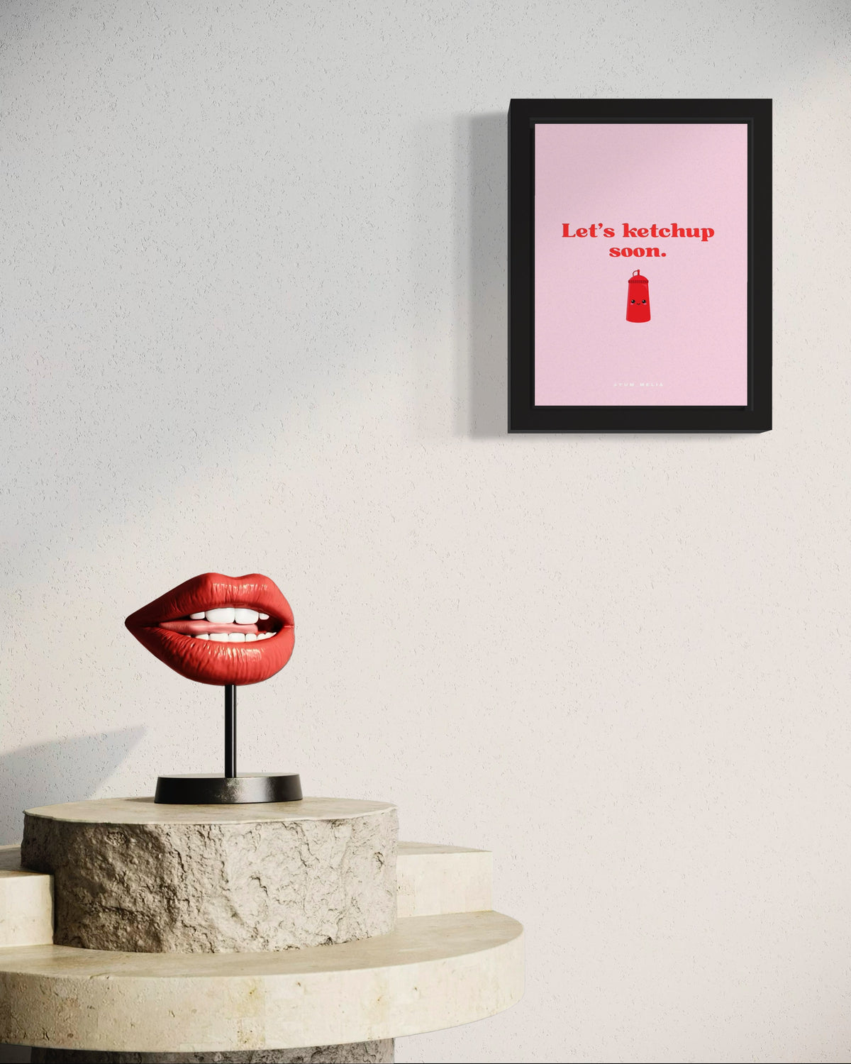 Lets Ketchup Soon | Funny Wall Art Frame