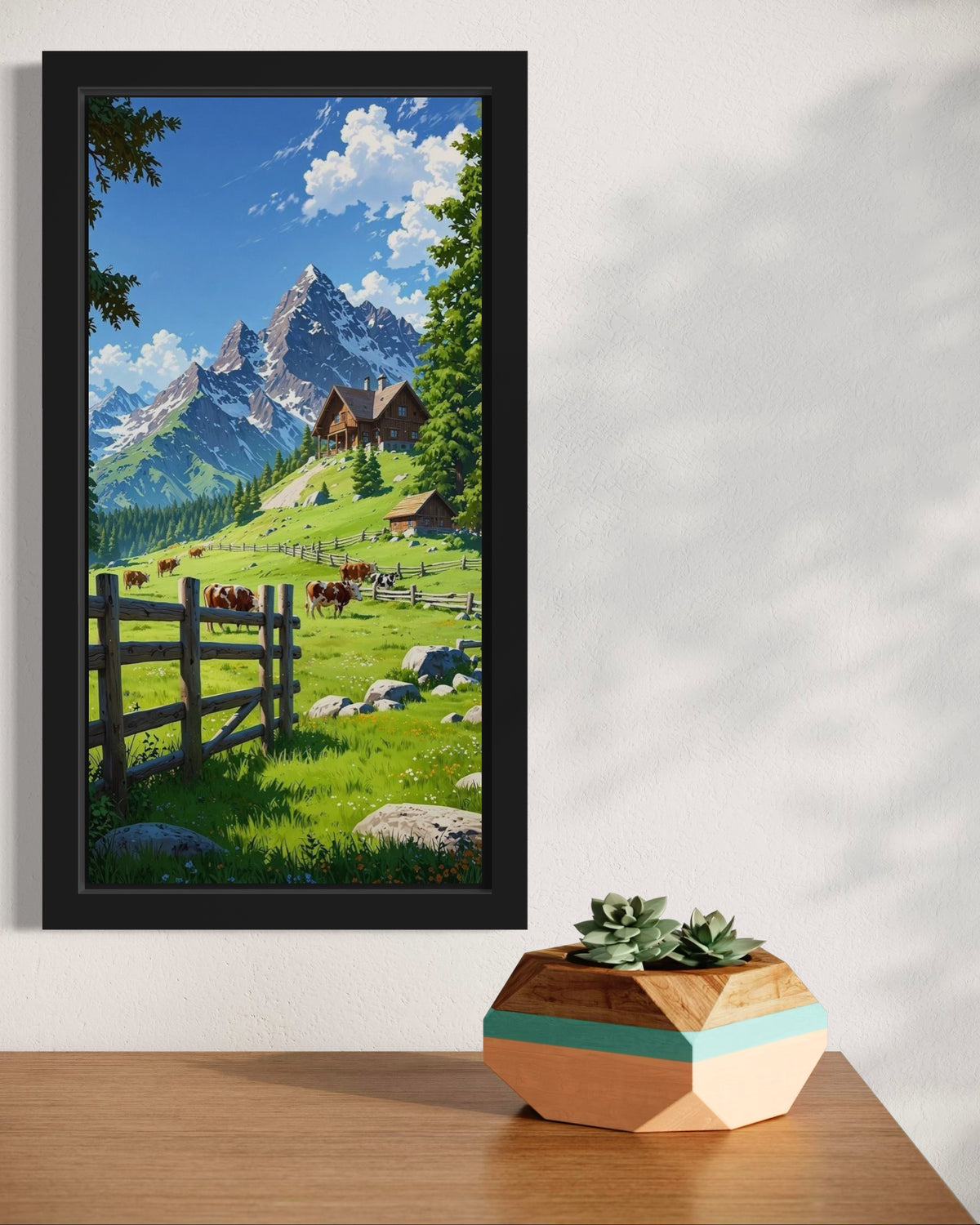 Beautifull Village | Animated Wall Art Frame